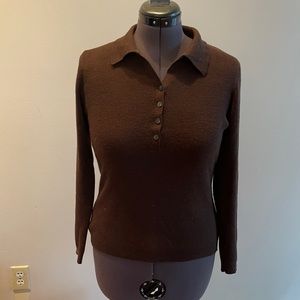 Brown collared sweater